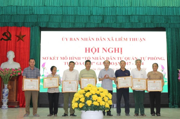 UBND xã Liêm Thuận: Sơ kết mô hình “Tổ Nhân dân tự quản, tự phòng, tự hoà giải” giai đoạn 2017 - 2024