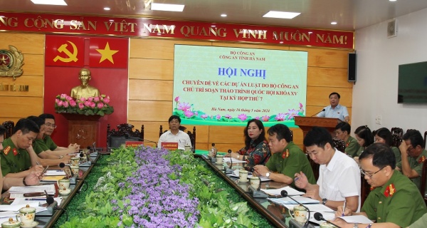 Công an tỉnh Hà Nam tổ chức Hội nghị chuyên đề về 06 dự án Luật do Bộ Công an chủ trì soạn thảo  trình Quốc hội khoá XV