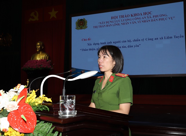 14 Công an xa Liêm Tuyền, TP PL tham luận tại Hội thảo