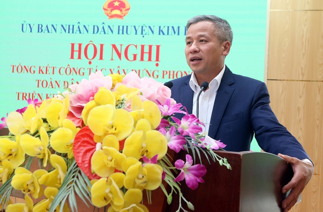 Đồng chí Phạm Hoàng Tùng, Phó Chủ tịch UBND huyện phát biểu chỉ đạo tại hội nghị